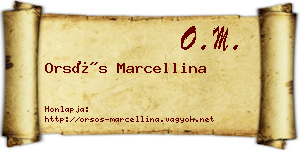 Orsós Marcellina névjegykártya